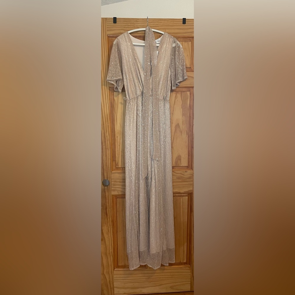 Baltic born Grace Sparkle Gown in Champagne.